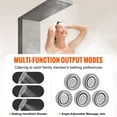 thumbnail image 4 of High-Pressure Shower Panel Tower with Rainfall Showerhead, 5 Body Jets, 3-Setting Handheld Spray & 59" Hose - Stainless Steel Wall-Mounted Shower System, 4 of 11