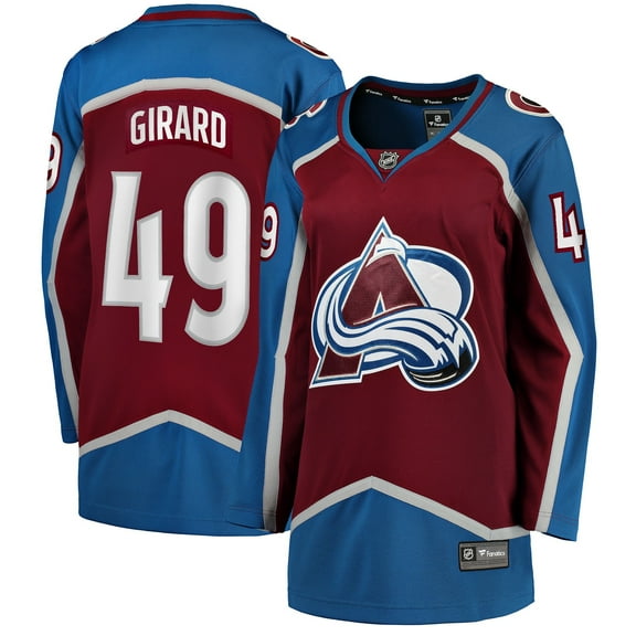 Women's Fanatics Samuel Girard Burgundy Colorado Avalanche Home Breakaway Player Jersey