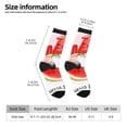 thumbnail image 2 of Honeii Watermelon Gnome Print Adult Socks,Crew Socks,Casual Calf Socks,Daily Wear Socks for Men & Women, Perfect for Sports, Casual and Everyday Use, 2 of 6