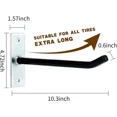 thumbnail image 4 of 4 Pack Heavy Duty Steel Garage Wall Mount Tire Wheel Storage Rack - Hooks for..., 4 of 5