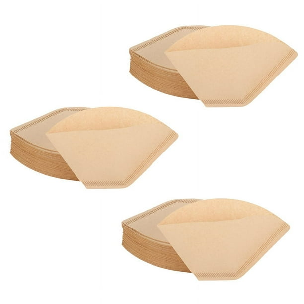 300Pcs Filtros de Café Papel de Cono Desechable Filtro de Café Filtro Natural Sin Blanquear 4-6 Tazas