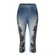 thumbnail image 4 of Leggings de mezclilla con panel de moda para mujer Pantalones de yoga Capris de verano Fridja hfkajh98773, 4 of 6
