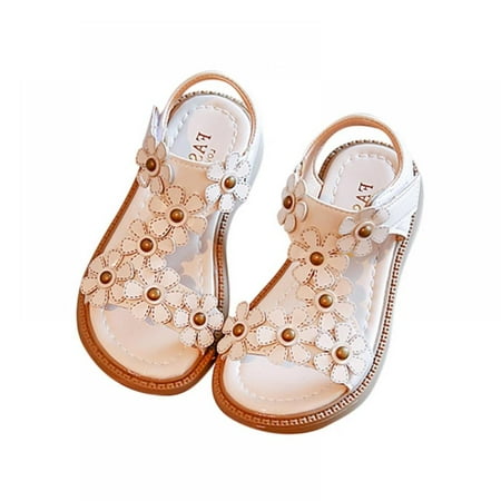 

Summer Fashion Girls Sandals Kids Daisy Design Shoes Elegant Party Princess Shoe Flats Non-slip Baby Beach Sandals