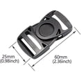 thumbnail image 4 of 50Pcs Multifunctional Belt Buckles Safety Backpack Buckles Plastic Release Buckle Black (25mm), 4 of 7