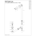 thumbnail image 3 of Kingston Brass PDTT2201 25-Inch Brass Toe Touch Tub Waste and Overflow in Polished Chrome, 3 of 4
