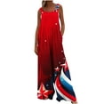 thumbnail image 6 of Jinhomg Womens 4Th of July Rompers Novelty Fancy USA Flag Graphic Jumpsuits Casual Loose Fit Spaghetti Strap Square Neck Overalls 2025 Holiday Gifts Blue M, 6 of 9