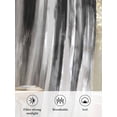 thumbnail image 6 of Sheer Curtains 84 Inches Long 2 Panels Set for Living Room, Black Gray White Semi Sheer Curtains for Windows, Vintage Rustic Abstract Ombre Aesthetic Voile Window Treatments Rod Pocket Curtain, 6 of 7