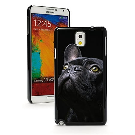 - Samsung Galaxy Note 3 Hard Back Case Cover Black French Bulldog (Black)