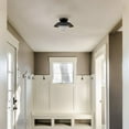 thumbnail image 5 of Claxy Black Dome Semi Flush Mount Ceiling Light with Globe Milk Glass Shade, 5 of 6