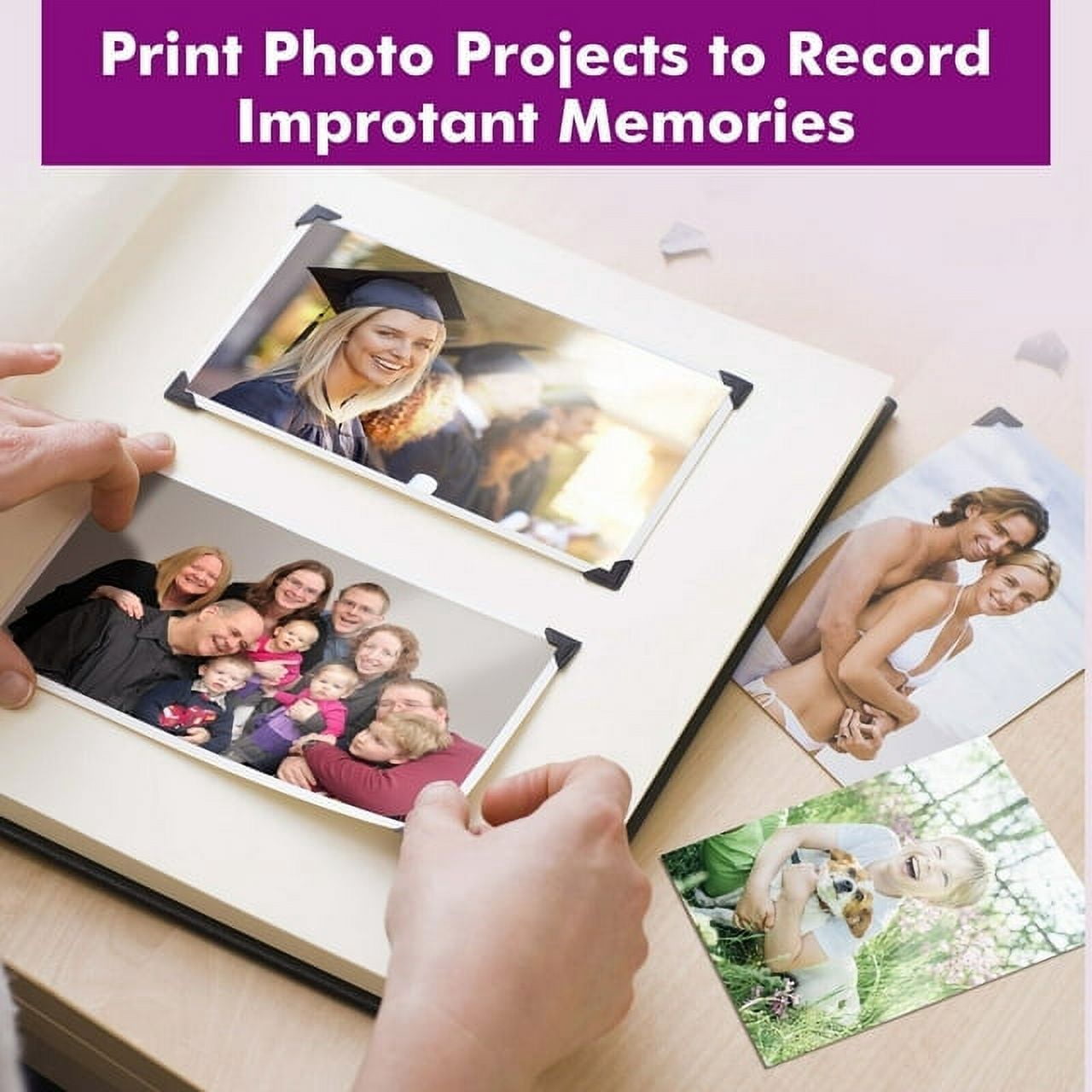 T-Master Premium Glossy Photo Paper 5x7 48lb 300 Sheets 10Mil Picture Paper for Inkjet Printers Canon,Epson,HP, Use Dye Ink