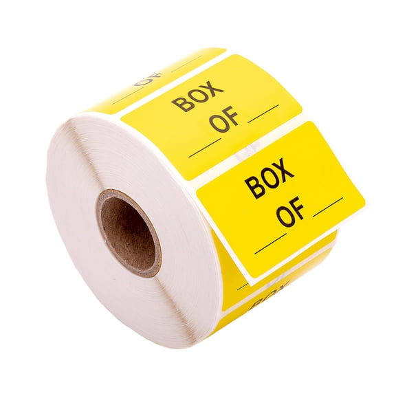 1 Roll; Box ___of ___ 2"x 1.25" Small Inventory Labels 1,000 per Roll