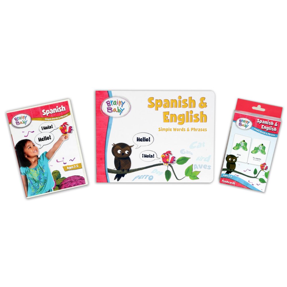 Brainy Baby Teach Your Child Spanish &amp; English Simple Words and