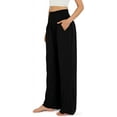 thumbnail image 3 of SOMER Women's Wide Leg Palazzo Lounge Pants with Pockets Light Weight Loose Comfy Casual Pajama Pants, 3 of 6
