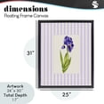thumbnail image 3 of Purple Stripe Iris Black Framed Floater Canvas Wall Art, design by Lisa Wehmeyer, 3 of 10