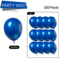 thumbnail image 5 of Royal Blue Balloons 50 pcs 12 Inch Matte Dark Blue Latex Helium Balloons for Graduation Independence Day Memorial Day Baseball Baby Shower Gender Reveal Birthday Party Decorations Blue-Y59, 5 of 14