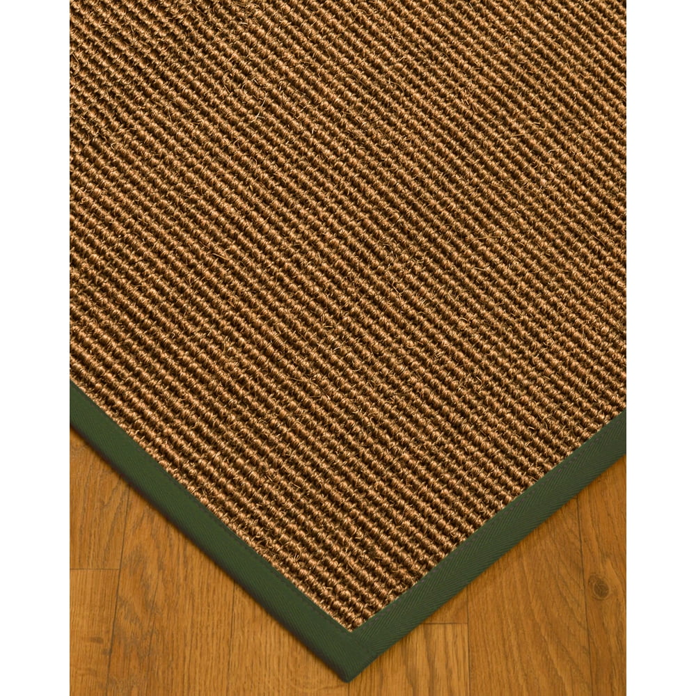 NaturalAreaRugs Divine Custom Sisal Rugs (9' x 12') Green Border