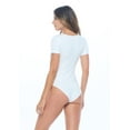 thumbnail image 4 of Natural Uniforms Short Sleeve Scoop Neck Body Suit--Breathable Cotton Stretch(White, X-Small), 4 of 6