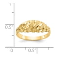 thumbnail image 3 of 14K Yellow Gold Ring Band Fashion diamond-cut Dome, Size 9, 3 of 5