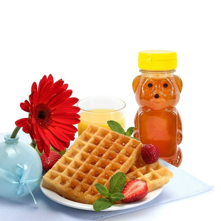 340,2 gram Honey Bear con coperchio Flip Top plastica spremere Bear wedding party Favors (6 giallo