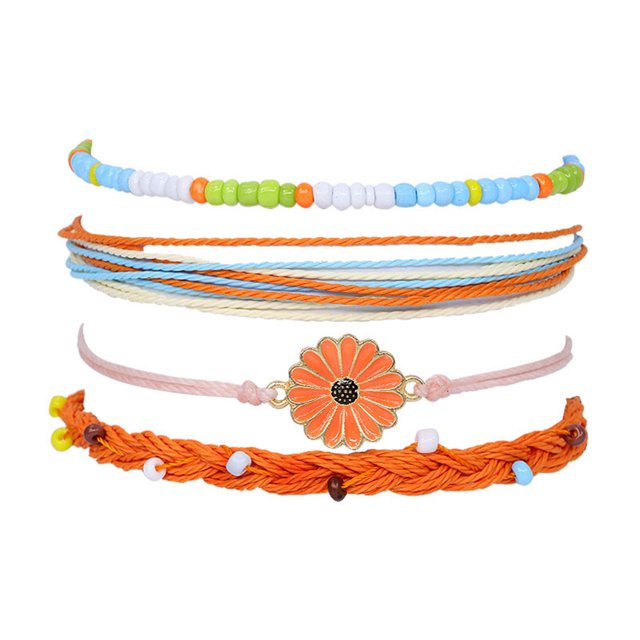 4 unids/set Kit de buena elasticidad resistente al desgaste resistente al agua cuerda trenzada piedra Natural cadenas atractivas conjunto Ropa, zapatos y accesorios Miscelánea naranja claro Guardurnaity AP010270-04