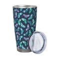 thumbnail image 2 of Salouo Green Christmas Print Socks Print 20oz Tumbler with Lid,Stainless Steel Vacuum Insulated Tumbler Durable Insulated Coffee Mug Thermal Cup with Splash Proof Sliding Lid-Straw Three-piece Set, 2 of 8