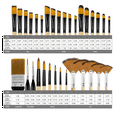 thumbnail image 3 of Paint Brush Set, Nylon Bristles with Round, Filbert, Flat, Fan, Angle, Suitable for Artists and Beginners for Acrylic, 3 of 7