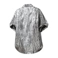 thumbnail image 6 of Tisuna Mens Shirts Short Sleeve Button Down Breathable Summer T-Shirts Mens Classic Collared Beach Shirts For Holiday Casual Wear Silver Size M, 6 of 6
