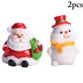 thumbnail image 1 of Bangcool 2PCS Christmas Resin Ornament Cute Mini Santa Ornament Holiday Desktop Decor, 1 of 10