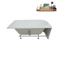 thumbnail image 3 of 59" Streamline N4040PBR Soaking Freestanding Tub and Tray With Internal Drain in Polished Brass, 3 of 13