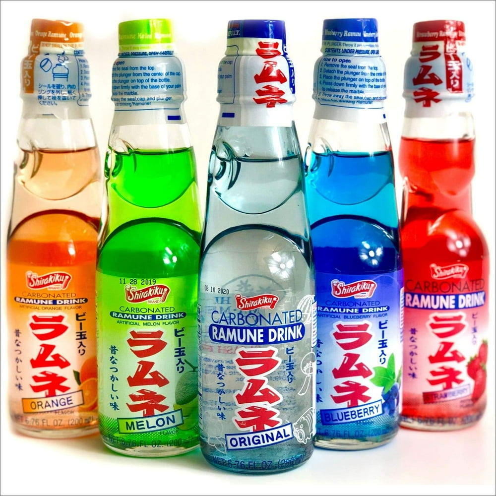 Ramune Japanese Soda Variety Pack Shirakiku Multiple Flavors