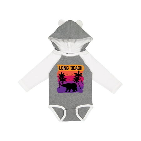 

Inktastic Long Beach California Travel Gift Girls Long Sleeve Baby Bodysuit