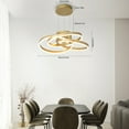 thumbnail image 3 of LED Pendant Lights Creative Adjustable Kitchen Light Fixtures with Remote for Dining Room Bedroom Corridor Lighting Gold, 3 of 43