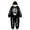 X6Black, variant on Krdevn Skeleton Hooded Zip Up Onesie Halloween Costume Plush Full Body Jumpsuit Trick Or Treat Cosplay Outfit Casual Sleep Loungewear Pajamas Black,13-14 Years