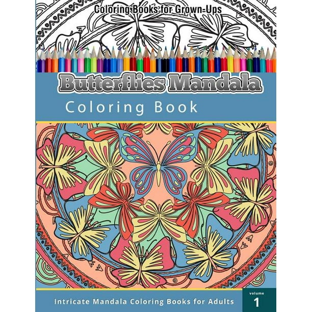 Download Butterflies Mandala Coloring Book Walmart Com Walmart Com