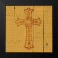 thumbnail image 2 of Grey, Jace 12x12 Black Modern Framed Museum Art Print Titled - Wood Cross 2, 2 of 5
