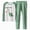 R599-Green, variant on NOLDARES Baby Kids Girls Outfits Fall Winter Clothing 2pcs Long Sleeve Soft Print Sweatshirt and Cozy Joggers Set Clothes(White,2-3 Y)