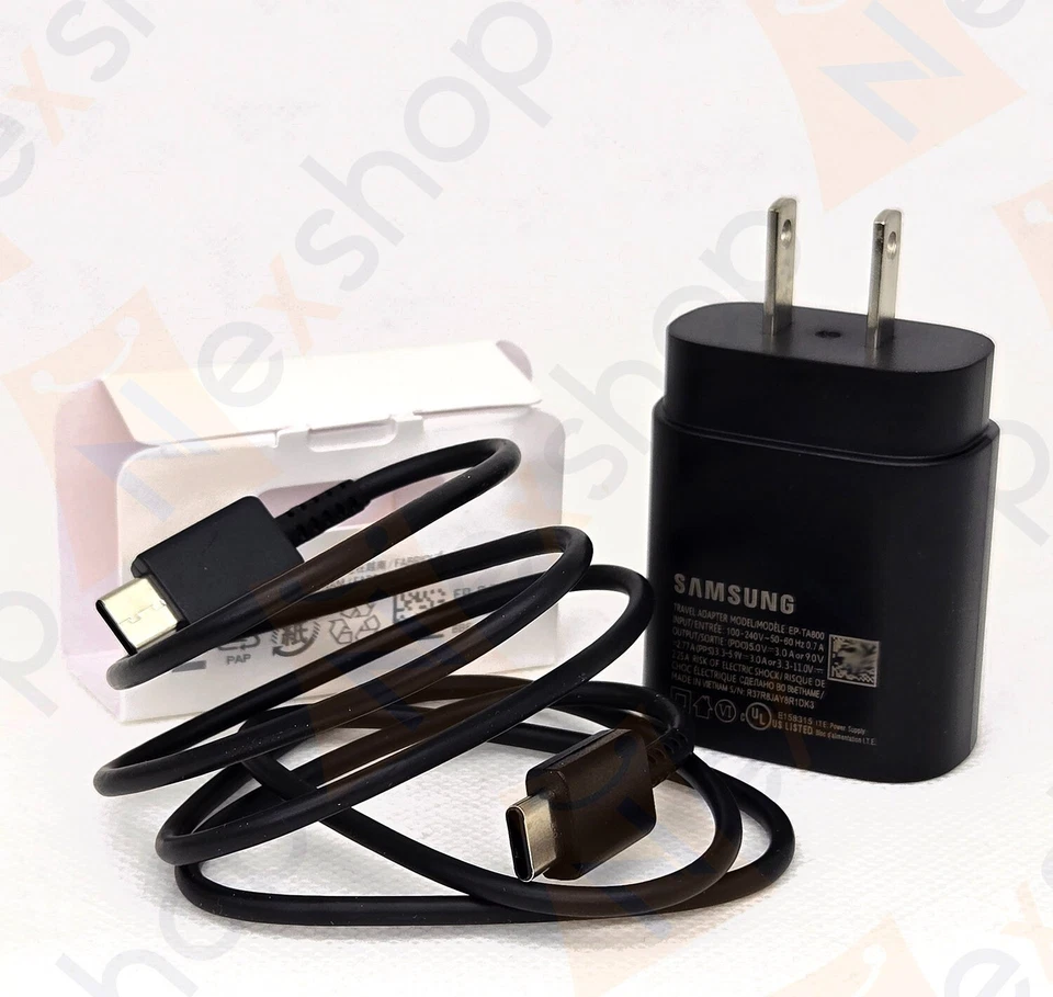 Galaxy S25 S24 S23 25W Super Fast Power Adapter & USB-C Cable25W TA W/ CABLE (2 yea warranty)