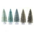thumbnail image 2 of Cody Foster 5.25In Rainbow Trees Winter Blue S/12, Sisal, Bottle Brush Christmas Village Ms436lwb, 2 of 3