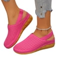 thumbnail image 2 of Fashion Clogs for Women Wedge Sandals with Ankle Strap Mesh Breathable Round Toe Slip On Shoes with Arch Support 42, 2 of 5
