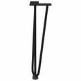 thumbnail image 4 of vidaXL Hairpin Table Leg Black Solid Steel 16.5 in tall Adjustable Feet, 4 of 5