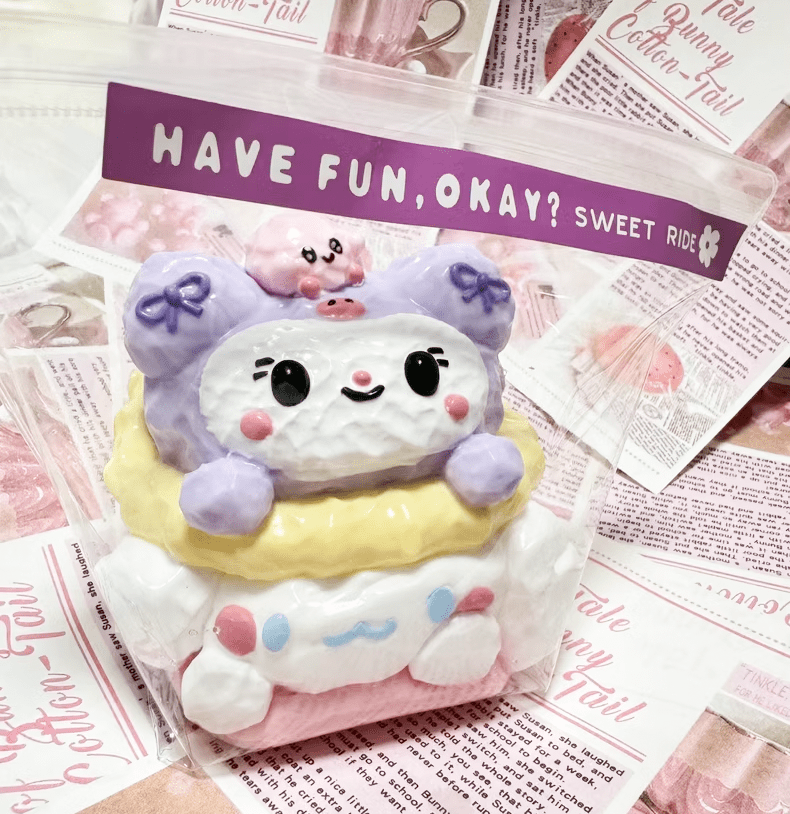 QDDLGRUI Taba Squishy Kawaii Handmade Purple Pet