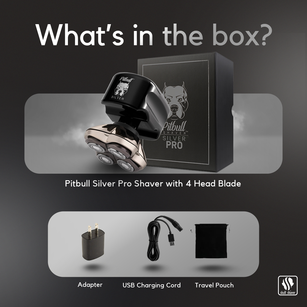 Skull Shaver Pitbull Silver PRO Head & Face Shaver photo 3