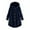 Navy, variant on Women Plus Size Fleece Hooded Jacket Long Sleeve Plush Overcoat Sherpa Lined Outerwear Button down Coat