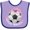 Lavender and Purple, variant on Inktastic Soccer Princess- Tiara Girls Baby Bib