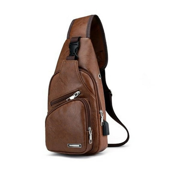GASTROPOD Leather Crossbody Bag Men,Multi-Functional Sling Bag for Men,Compact Crossbody Bag for Travel and Daily Use