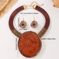 thumbnail image 2 of Bohemian Jewelry Big Round Resin Silver Tinfoil Pendant Necklace and Earring Set for Women Colorful Resin Bib Necklace and Earrings for Weddings Parties Everyday Wear, 2 of 4