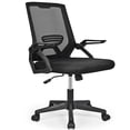 thumbnail image 1 of Flip-up Arms Office Desk Chair, Height Adjustable Mesh Executive Swivel Computer Task Chair with Lumbar Support, Black, 1 of 8