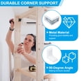 thumbnail image 3 of Uxcell Metal Corner Braces L-Shape Bracket Right Angle Board Holder White, 3 of 7