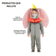 thumbnail image 4 of Disfraz Primavera De Dumbo Elefante De Circo Infantil Niño Talla 1 a 3 años, 4 of 6