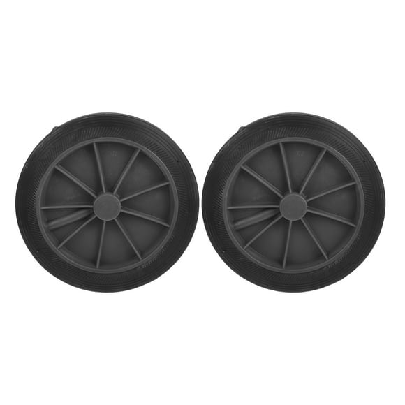 Miangastore Can Wheel Black 2Pcs 7.5In Rubber for Garbage Bin Outdoor Sanitation